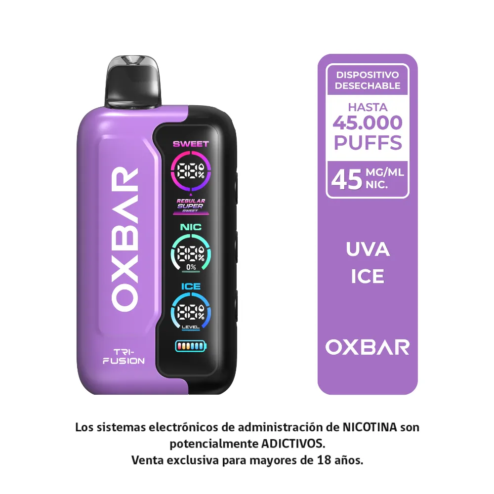 Oxbar Tri Fusion - 45.000 Puffs (Grape ICE)